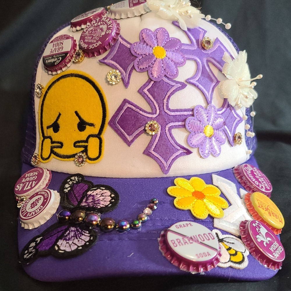 Purple Fly Unique Bottlecap Hat